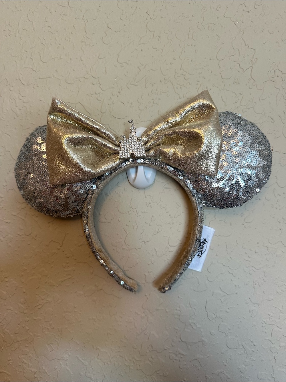 Disney Sequin Minnie Ears Headband in Gold and Silver
